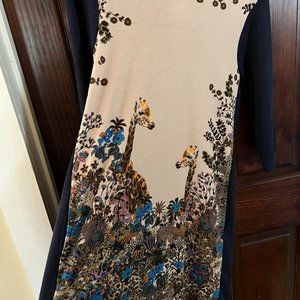 Anthro Giraffe Sweater Dress, Size Medium